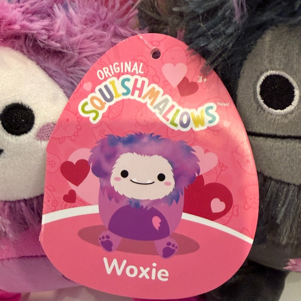 RESERVED NWT 5” Wallis & Woxie the Bigfoot Squishmallow Valentine Set - Picture 6 of 7